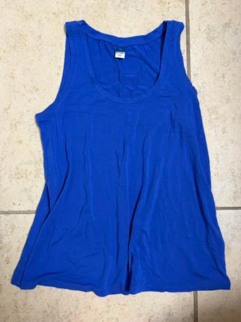 OLD NAVY Women's Luxe Scoop-Neck Tank Top XS Wide Strap Blue Royal Cobalt NWOT